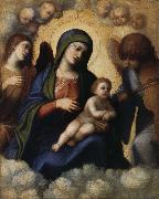 CASTIGLIONE, Giovanni Benedetto Embrace the glory of the Son and Our Lady of Angels Spain oil painting artist